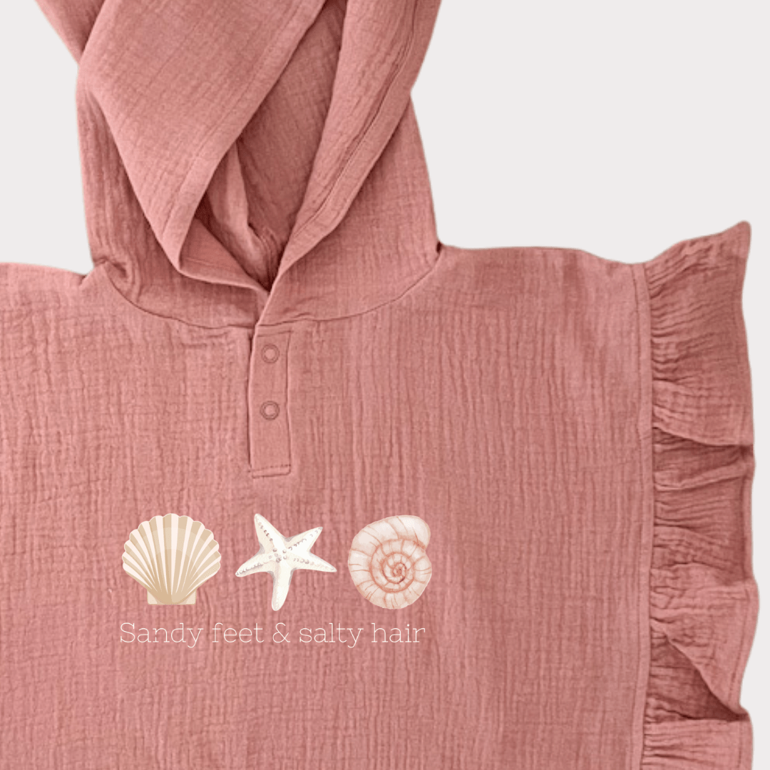 Badeponcho Rüsche mit Motiv - Cajo Kids