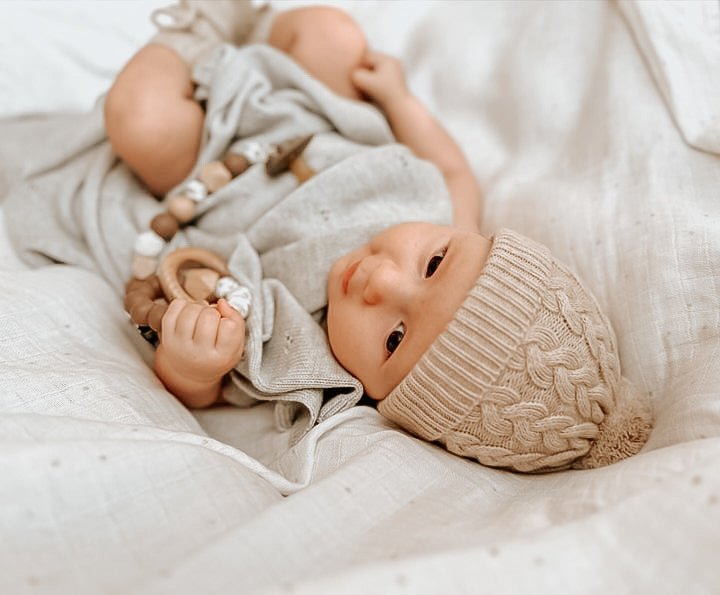 Merino Strickmütze Newborn - Cajo Kids