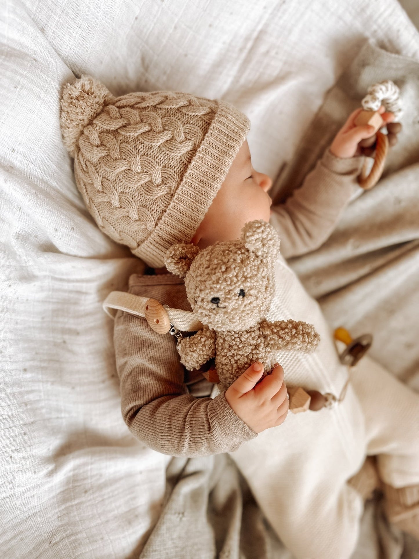 Merino Strickmütze Newborn - Cajo Kids