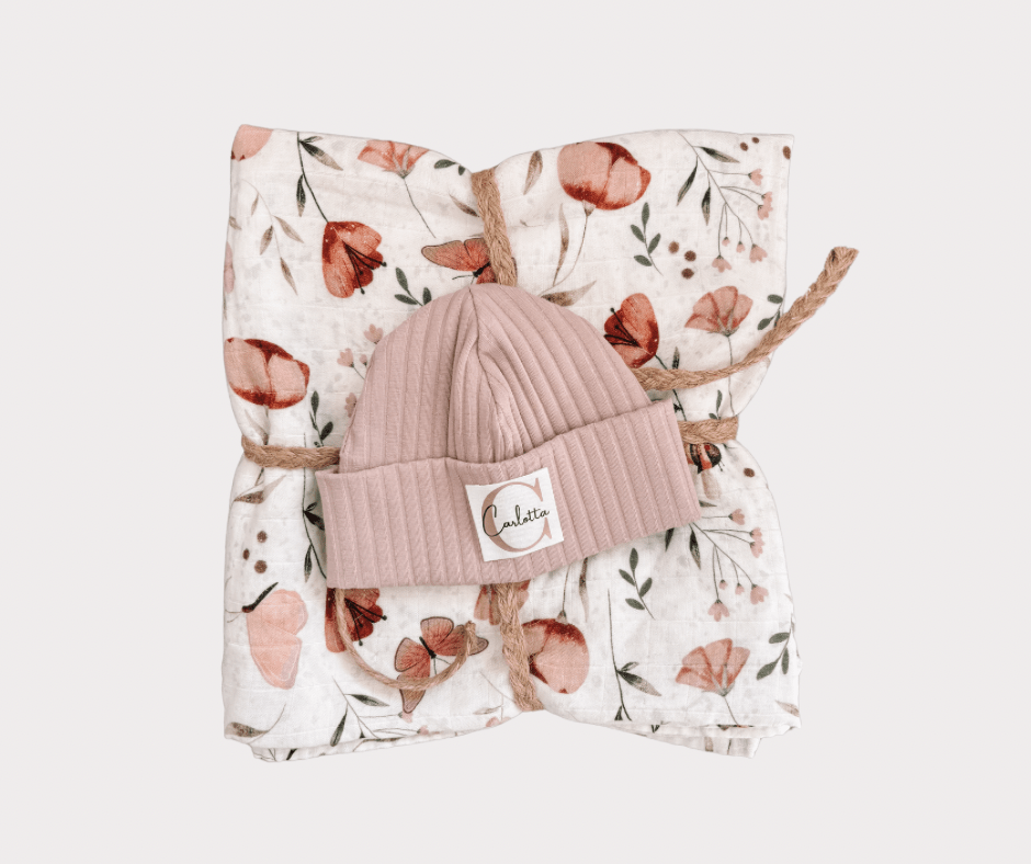 Musselintuch + personalisierte Mütze - Cajo Kids