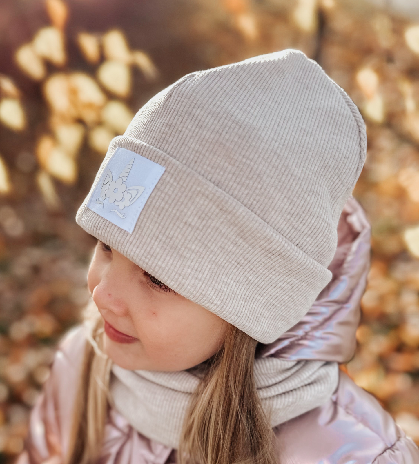 Winterbeanie mit reflektierendem Label