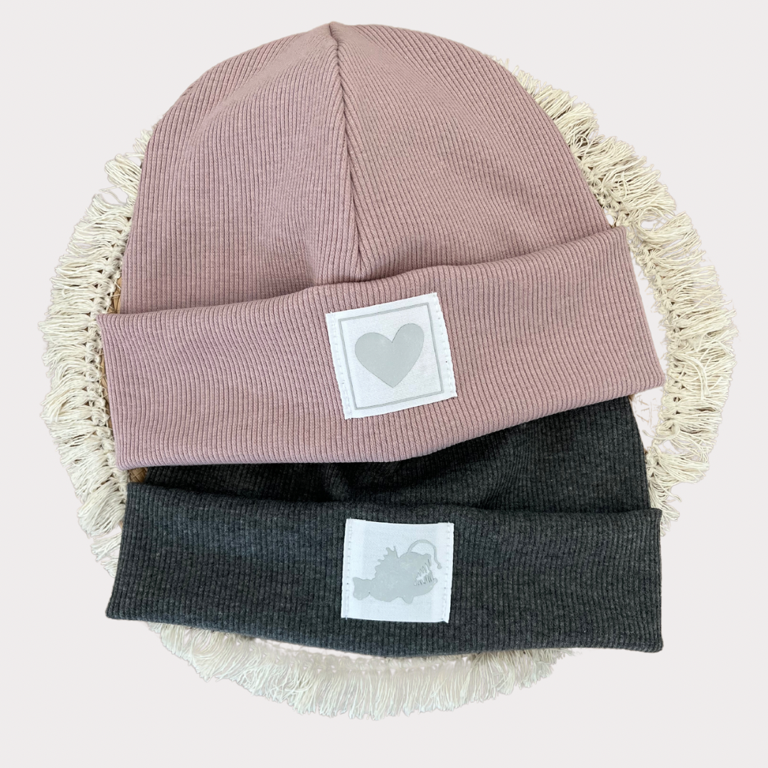 Winterbeanie mit reflektierendem Label