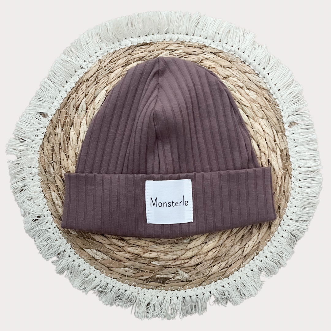 Beanie personalisiert Altrosa