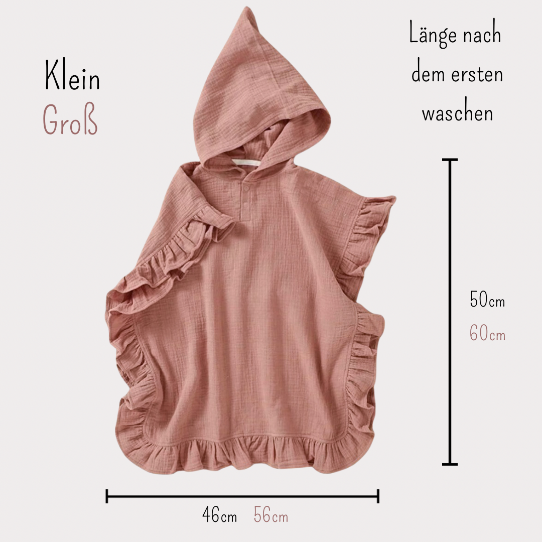 Badeponcho Rüsche personalisiert