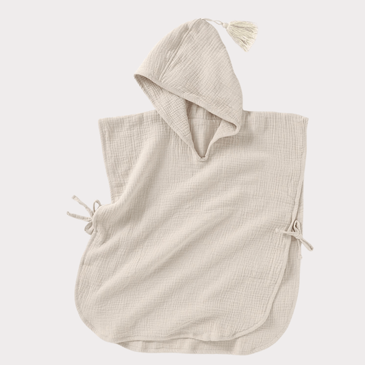 Badeponcho beige - Cajo Kids