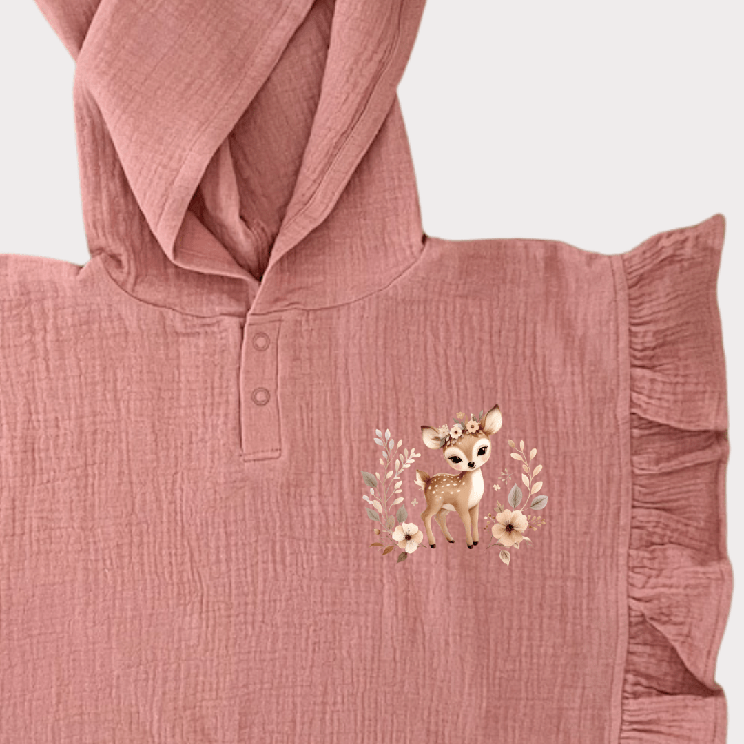 Badeponcho Rüsche mit Motiv - Cajo Kids