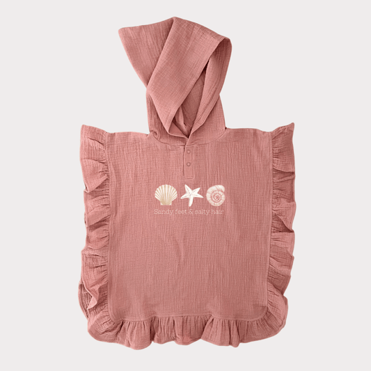 Badeponcho Rüsche mit Motiv - Cajo Kids
