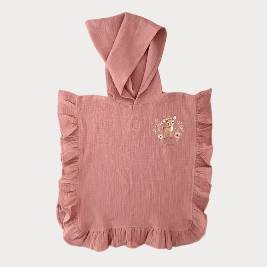 Badeponcho Rüsche personalisiert - Cajo Kids