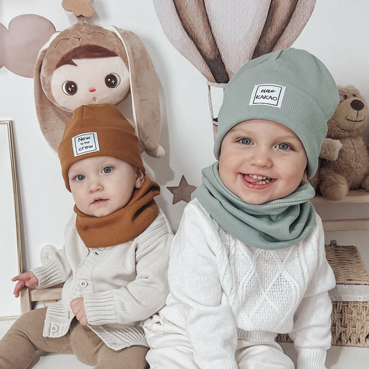 Beanie + Loopschal Weblabel Winter - Cajo Kids