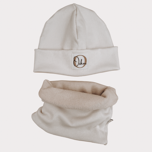 Personalisierte Beanie + gefütteter Loopschal - Cajo Kids
